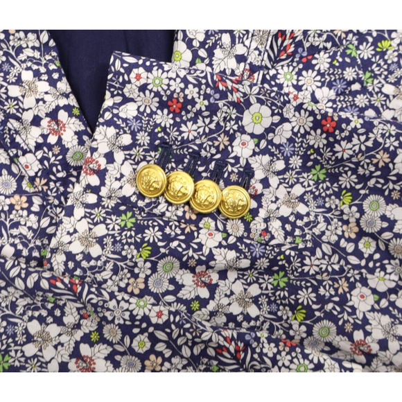 J. Crew Liberty London Women's Blazer June's Meadow Floral Schoolboy Sz 4 - Picture 9 of 10